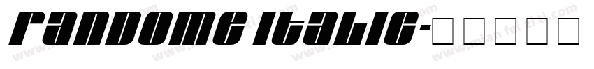 Randome Italic字体转换